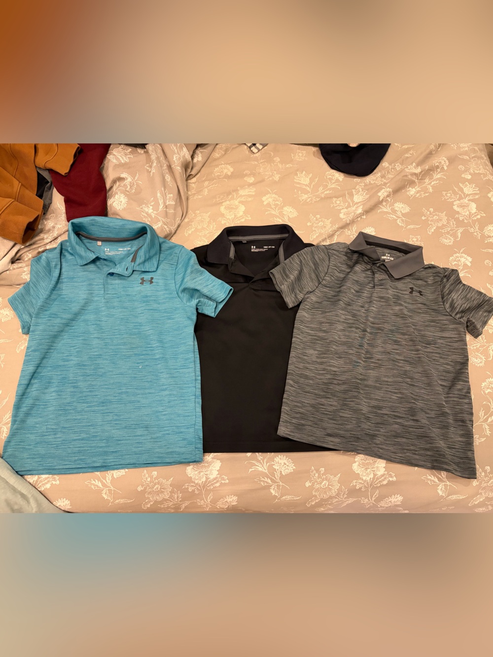 Under Armour Kids' Performance Polo - Blue, Black, Gray